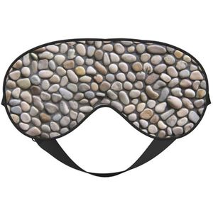 Pebble Stone Print Functionaliteit Gezellig Oogmasker Verstelbare Riem Nap Nacht Reizen Camping Yoga Relax