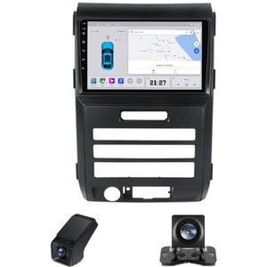 Android 14 2 Din Autoradio geldt voor Ford F150 P415 Raptor 2008-2014 Ingebouwd CarPlay/Android auto/GPS-navigatie/Bluetooth 9Duim Touch screen/Stuurbediening achteruitrijcamera(A,X1)