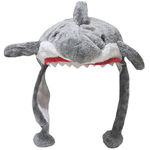 Petitebelle Halloween-kostuum dieren hoed unisex kleding vrije maat eenheidsmaat grijs haai