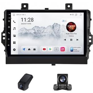Android 14 Autoradio geldt voor Chery Tiggo 3x 1 2021-2023 Autoradio 2 Din Carplay Android Auto 9 Inch Touchscreen met GPS-navigatie WiFi FM-radio ADAS DVR 1080P Camera(X2)