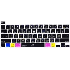 MiNGFi Siliconen Toetsenbordbeschermer Logic Pro X sneltoetsen voor MacBook Pro 13"" M1/M2 A2338 (2020–2023), A2289 (2020), A2251 (2020–2021), Pro 16"" A2141 (2019–2021) US/ANSI