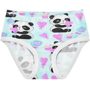 YOUJUNER Meisjesondergoed schattig pandatroon peuter onderbroek katoenen broek kleine meisjes slips comfort kinderen onderbroek, Meerkleurig, 8 jaar