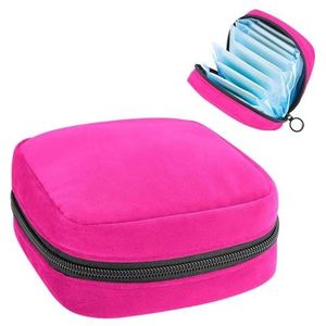 Opbergtas voor maandverband, menstruatiekit tas voor school, menstruatiecup zakje, maandverband organizertas, puur roze patroon
