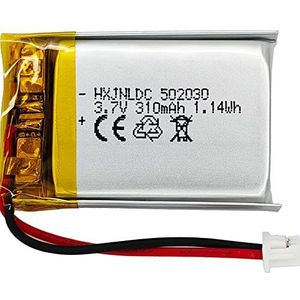 3.7V 310mah 502030 Batterij voor VXI BlueParrott B250-XT Bluetooth Headset Batterij Vervanging dashcam Nextbase Dash cam 402G 412GW 512G Cobra 840 Sleutelhanger cam 808 Kleine Camera C3,C11 16