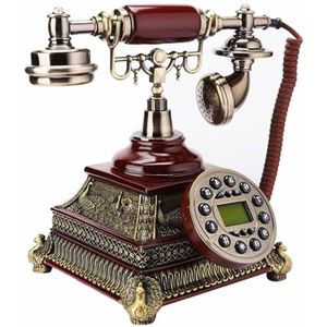 Vaste vaste lijn voor kantoor- en thuisgebruik, met een klassieke antieke telefoonstandaard die afneembaar is en geschikt is voor cafés, restaurants, bars en meer.