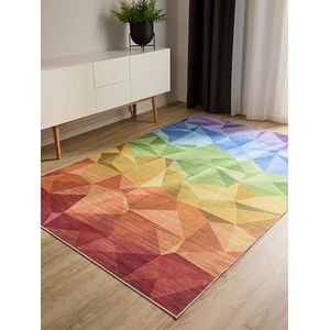 benuta Basic Wasbaar Vloerkleed woonkamer George - Multicolor 160x230 cm - Kunstvezel - Rechthoekig vintage elegant retro - Antislip onderkant - Gemakkelijk woonkamer slaapkamer