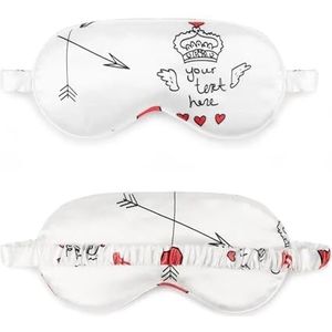 Imitatie zijden oogmasker, schaduw voor slaap, reisoogpatch, ontspannende deken, oogverzorging, gezondheidsgereedschap (wit)