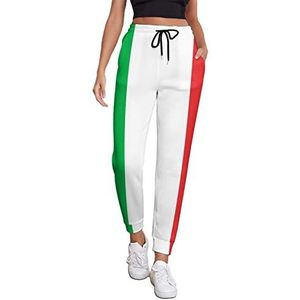 Italiaanse vlag dames atletische joggingbroek joggingbroek lounge broek met zak