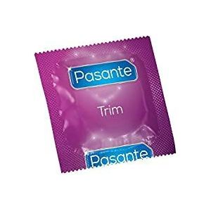 Pasante Trim, extra smalle condooms, breedte 49 mm S XS - condooms met slanke pasvorm voor een veilig gevoel, 2 x 12 stuks (verpakking van 24 stuks)