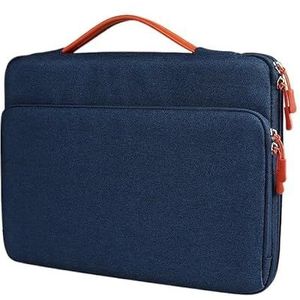 Laptoptas Geschikt for MacBook 2023 Air 15 A2941 M2 Pro 13 14 16 ""Schokbestendige Waterdichte Stof Handtas for MacBook M1 Air (Color : Navy blue, Size : M2 Air 13.6 A2681)