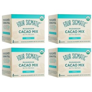 Four Sigma Hot Cacao met Reishi, 60 g, Pack van 4
