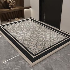 GIBZ Modern vloerkleed, geometrische streep, kortpolige tapijt, antislip deurmat, binnenkomst tapijten voor slaapkamer, woonkamerstijl 5, 120 x 140 cm