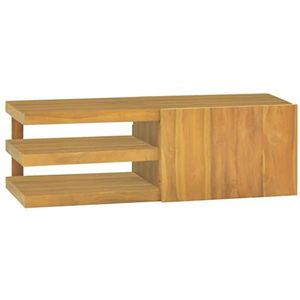 CBLDF Wandmontage Badkamerkast 90x40x30 cm Massief Hout Teak