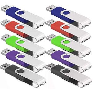Bulk/partij - 5 Pack - 16MB-32GB USB 2.0 Flash Drive Memory Stick Pen Duim Opslag U Disk PC/Mac/TV/Audio (5X 256MB)