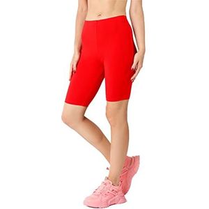 Merry Style Dames Korte Legging MS10-414 (Rood, XXXXL)