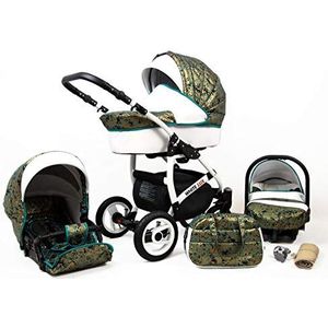 Kinderwagen 3in1 2in1 set Isofix buggy reiswieg autostoel Storm by SaintBaby Gold Marble 2in1 zonder autostoel