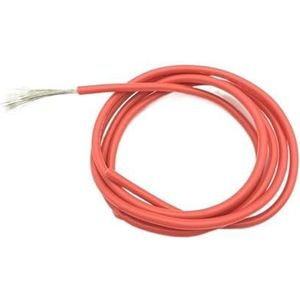 Kabelgoot massief 5 meter siliconenrubber koperdraad for verlichting in meerdere maten, veelkleurig(13 Awg,RED)