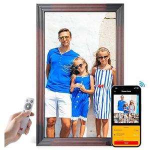KODAK Digitale Fotolijst 21,5 inch, WLAN Elektronische Fotolijst met 32GB Geheugen, FHD 1920 * 1080 Scherm, Foto's en Video's Delen via APP of USB, Afstandsbediening, Auto-roteren, Bewegingssensor