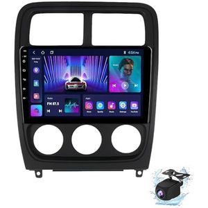 Android 14.0 2 Din Autoradio 9"" Touchscreen Auto Stereo voor Dodge caliber 2009-2013 met Draadloze Carplay Android Auto GPS navigatie AHD Omgekeerd beeld Stuurwielbediening(P5(6G+128G))