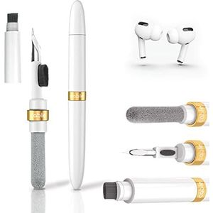 CABLE TECHNOLOGIES Bluetooth-hoofdtelefoon-reinigingsstift, AirPods, multifunctionele reinigingsborstel, universele hoofdtelefoon, compatibel met Airpods 1 2 Pro (goud)