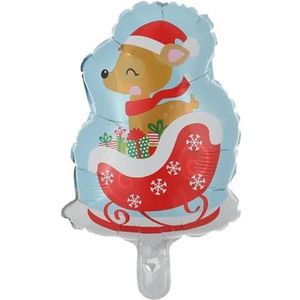 10 stks/set Mini Size Spanje Happy Christmas Day Folie Ballonnen Sneeuwpop Kerstman Kerstboom Decoratie 2023-elk-Other