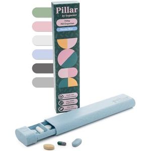 Pillar - 7-daagse Pillendoos-Organizer - Poederblauw - BPA-vrij