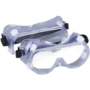 1/2 transparante veiligheidsbril voor dames en heren, oogbescherming voor fietsen, stofdicht, voor motorfiets, 2 stuks