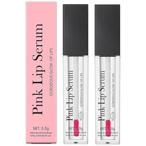 Pink Lip Serum Plumper,Color Changing Lip Gloss,Pink Lip Serum Plump Gorgeous Glow of Lips