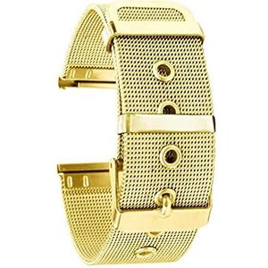 Milanese Roestvrijstalen Mesh-horlogeband, 10 12 14 16 18 20 22MM Horlogeband Met Snelle Ontgrendeling Ontwerp Met Pingesp Voor Slimme Horloges (Color : Gold, Size : 10MM)