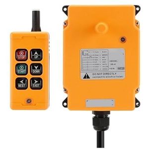 6 Kanalen Hoist Kraan Radio Controller Sysem Industriële Afstandsbediening 1 Zender + 1 Ontvanger 12-24V,Snelle Reactie(1Tx1R,Ac Dc 12-24v)
