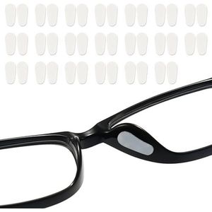 20 paar siliconen neuspads, 1,0 mm antislip zelfklevende neuspads, antislip kleefpad voor brillen en zonnebrillen antislip zelfklevende neuspads (helder)