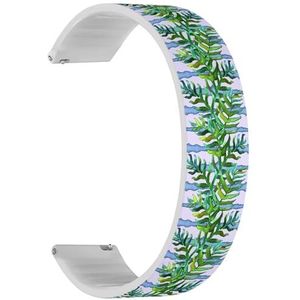 RYANUKA Solo Loop band compatibel met Ticwatch Pro 3 Ultra GPS/Pro 3 GPS/Pro 4G LTE / E2 / S2 (aquarel zomer tropisch), snelsluiting, 22 mm rekbare siliconen band, accessoire, Siliconen, Geen