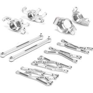 IWBR Voorste Montage Stuurblokken C Hub Suspension Arm Teen Links 7737 7732 7730 7731 7748 7729 for RC Auto Traxxas 1/5 X-maxx (Size : As shown Silver 10Pc)