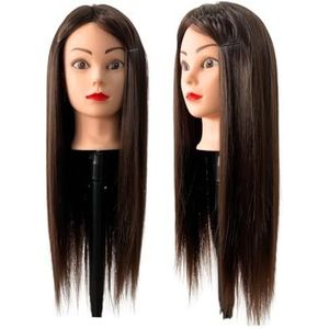 26 inch professioneel dameshoofd met haar for vlechten, styling en ontwerpoefeningen, kapseldemonstratie