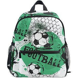 Jeansame Kids Rugzak Kinderen Schooltas Book Bag voor Kleuterschool Peuter Jongens Meisjes Vintage Voetbal Voetbal Sport Spel