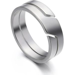 Roestvrij stalen ring voor mannen vrouwen zwart minimalistische Casual vinger ringen paar sieraden huwelijksgeschenk voor minnaar-11-staal kleur