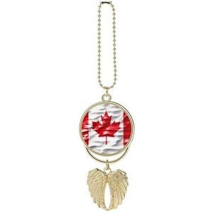 Canada Vlag Auto Achteruitkijkspiegel Hanger Charms Auto Opknoping Ornament Auto Interieur Decor Gouden Stijl