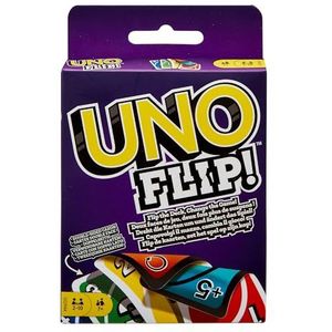 UNO FLIP Kaartspel voor het hele gezin, met 112 dubbelzijdige kaarten, geweldig cadeau voor spelers van 7 jaar en ouder, GDR44