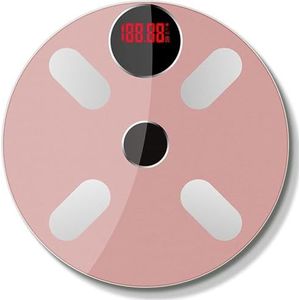 Weegschaal Badkamerweegschaal Digitale Balansweegschaal Digitale Weegmachine Multifunctioneel Personenweegschaal(Pink)