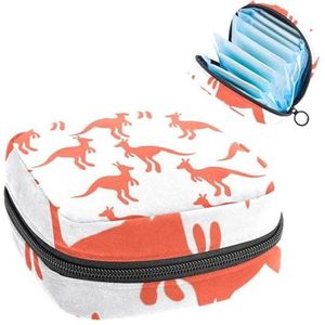 Opbergtas voor maandverband, menstruatiecup zakje, menstruatiezak, organizer voor vrouwelijke pads, tampons, Australië kangoeroe baby silhouet