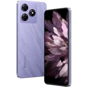 Blackview Wave 8 4G Android 14 Smartphone, 12 GB + 128 GB (externe SD 2 TB), 6,56 inch HD+ (comfortmodus voor de ogen), 13 MP + 8 MP, dual-sim-mobiele telefoon, luidspreker, smart-K Box, GPS, violet