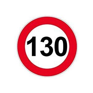 Stickers voor deurschild snelheidsbegrenzing 130