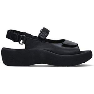 Wolky Dames 03204 Jewel Sandaal, Zwart leder, 40 EU