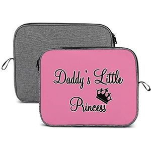 Daddy's Little Princess Laptop Sleeve Case Beschermende Notebook Draagtas Reizen Aktetas 14 inch