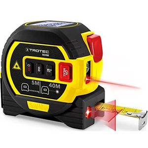 TROTEC Laserafstandsmeter BD8M | 0,05 m tot 40 m laserafstandsmeting | Kruislijnlaser en meetlint inbegrepen