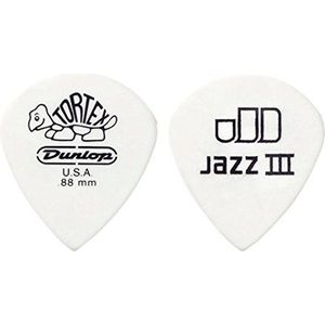 PUAS DUNLOP - Tortex White Jazz III (478,P) (Bolsa con 12 Unidades) Calibre 1,50