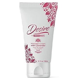 Swiss Navy Desire Massage Cream Tube, 5 oz, Pink/Clear