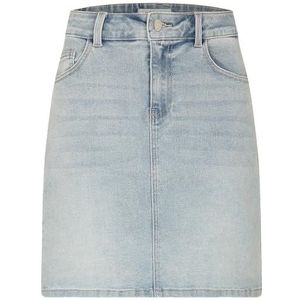 Morgan - A-lijnrok - Lichtblauw - Met Rits en Knop - Voor Dames