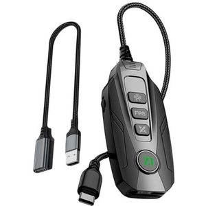 MCAOAL Gemakkelijke USB Kleine Geluidskaart 7.1 Kanaal Externe Geluidskaart Adapter Voor Brede Compatibiliteitsapparaten In Zwarte Tweede Bron