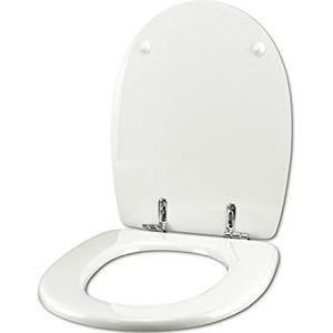 Wc-bril voor Geberit Sphinx Milano, wit, verchroomd scharnier, normaal of langzaam, Soft Close